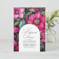 Dîner de répétition Fuchsia, Vert Émeraude et Noir