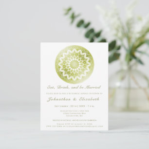 Invitation Dîner de répétition Green Lace Mandala