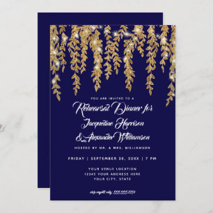 Invitation Dîner de répétition Luminaires de Twinkle moderne 