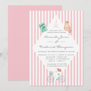 Invitation Dîner De Répétition Mariage À Thème Paris