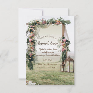 Invitation Dîner de répétition mariage Arbour