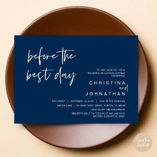 Invitation Dîner de répétition mariage, avant le meilleur jou