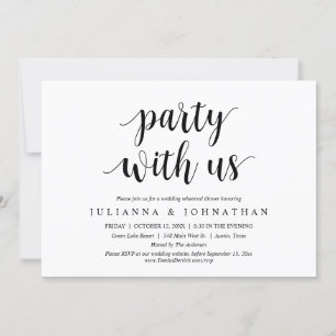 Invitation Dîner de répétition mariage avec nous