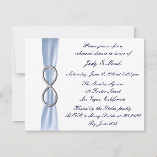 Invitation Dîner de répétition Mariage Blue Infinity Invitati