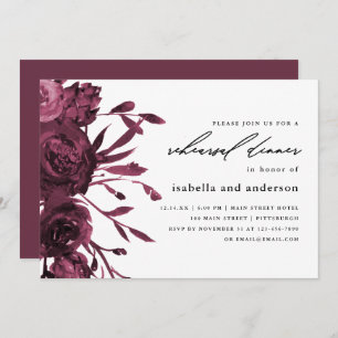 Invitation Dîner de répétition Mariage botanique chic de Bour