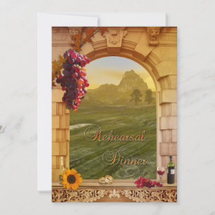 Invitation Dîner de répétition Mariage de automne du vignoble