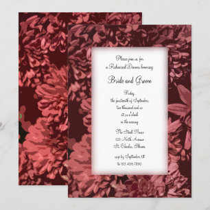 Invitation Dîner de répétition Mariage de fleurs de chrysanth