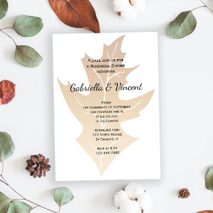 Invitation Dîner de répétition Mariage de la feuille de chêne