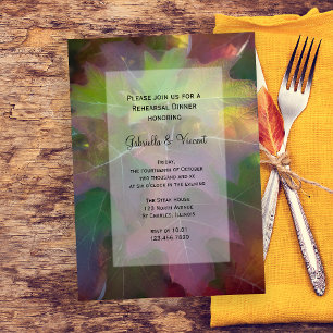 Invitation Dîner de répétition Mariage de la feuille de chêne