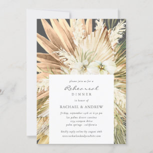 Invitation Dîner de répétition Mariage de la Pampas Grass Mod