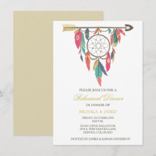 Invitation Dîner de répétition Mariage Dreamcatcher Invitatio