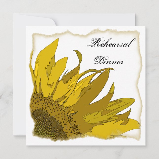 Invitation Dîner de répétition Mariage du Sunflower Corner (Devant)