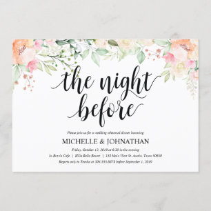 Invitation Dîner de répétition Mariage Garden Elegance Invita