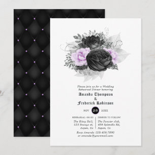 Invitation Dîner de répétition Mariage gothique