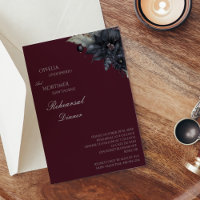 Dîner de répétition Mariage gothique foncé