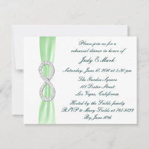 Invitation Dîner de répétition Mariage Green Infinity Invitat