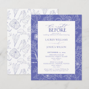 Invitation Dîner de répétition Mariage Lilac élégant