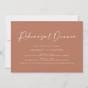 Invitation Dîner de répétition Mariage minimaliste moderne en