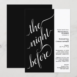 Invitation Dîner de répétition Mariage moderne à deux volets 