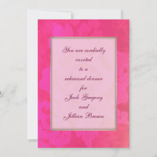 Invitation Dîner de répétition MARIAGE Rose Imaginaire