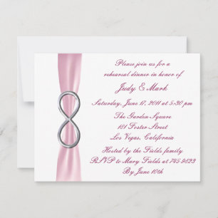 Invitation Dîner de répétition Mariage rose Infinity Invitati