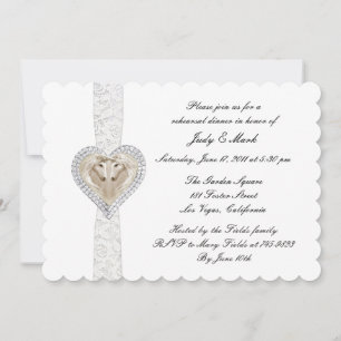 Invitation Dîner De Répétition Mariage Unicorn Et Dentelle In