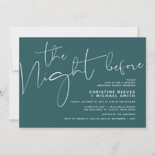 Invitation Dîner de répétition minimaliste de Mariage de scri