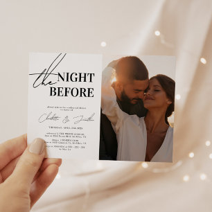 Invitation Dîner De Répétition Minimaliste La Nuit Avant