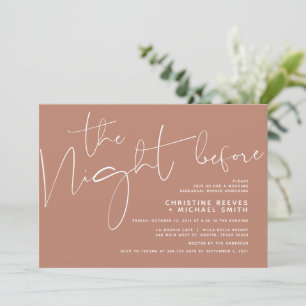 Invitation Dîner de répétition minimaliste pour Mariage de sc