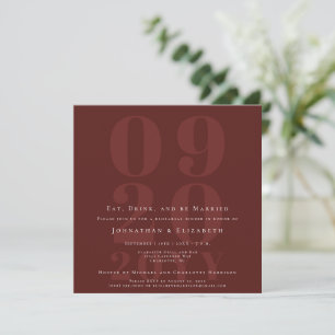 Invitation Dîner de répétition minimaliste rouge