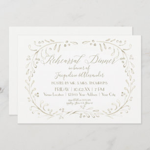 Invitation Dîner de répétition Moderne Aquarelle simple Wreat