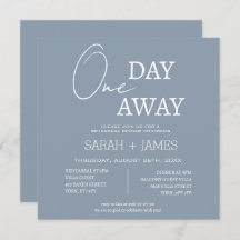 Dîner de répétition moderne Dusty Blue Un Jour