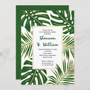 Invitation Dîner de répétition moderne feuille tropicale