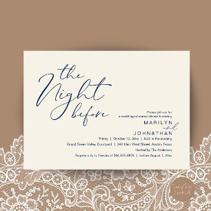 Invitation Dîner de répétition moderne la veille du mariage