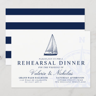 Invitation Dîner De Répétition Nautique À Thème