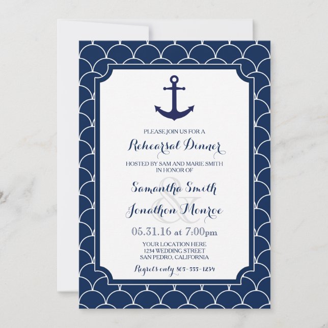 Invitation Dîner de répétition Nautique de la St Jacques de l (Devant)