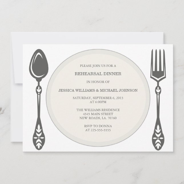 Invitation Dîner de répétition| Oreille (Devant)