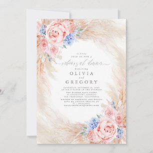 Invitation Dîner de répétition Pampas Grass and Elegant Flowe