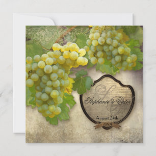 Invitation Dîner de répétition Pays Vins Chardonnay Raisins