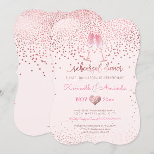 Invitation Dîner de répétition PixDezines/Bubbles+Champagne r