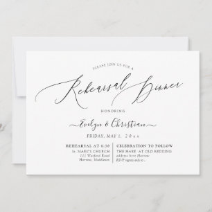 Invitation Dîner de répétition PixDezines Luxe Calligraphie