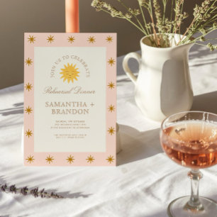 Invitation Dîner de répétition populaire céleste