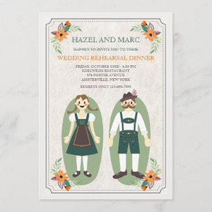 Invitation Dîner de répétition pour le couple d'Oktoberfest I