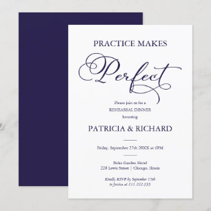 Invitation Dîner de répétition pour une pratique parfaite
