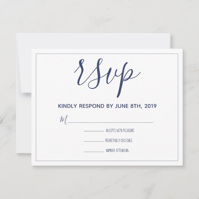 Invitation Dîner de répétition RSVP (Devant)