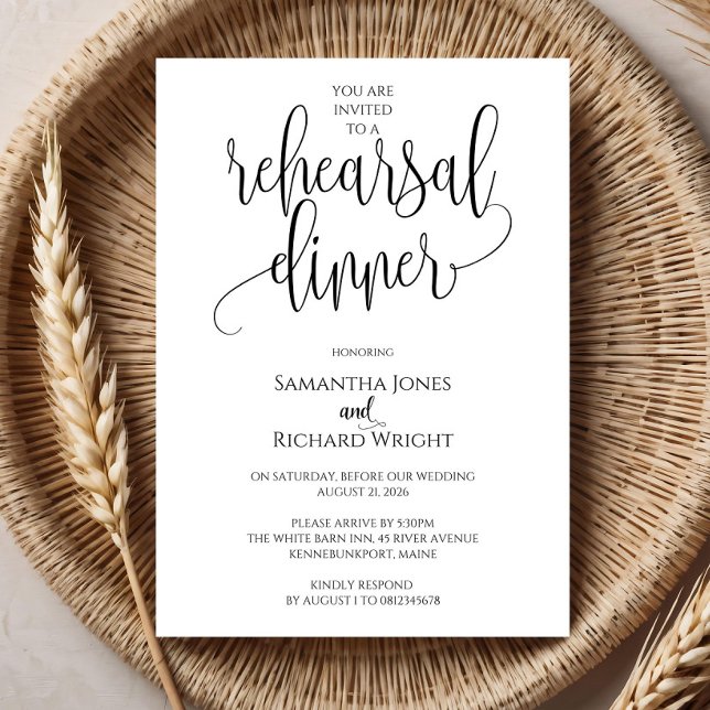 Invitation Dîner de répétition simple Invitation, Dîner de ré (Créateur téléchargé)