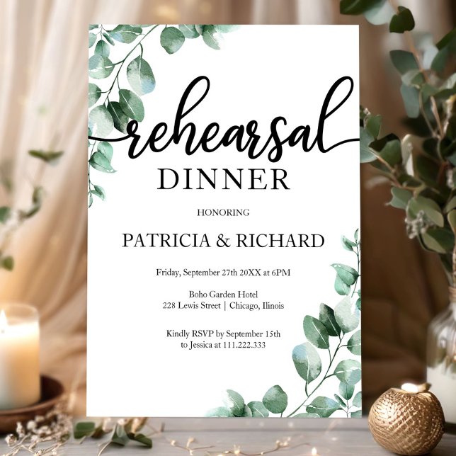 Invitation Dîner de répétition sur la verdure (Créateur téléchargé)