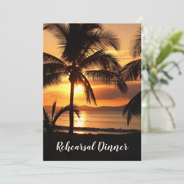 Invitation Dîner de répétition Tropical Sunset Beach Invitati (Debout devant)