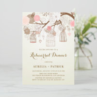 Dîner de répétition vintage rose et Brown