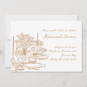 Invitation Dîner de répétition Whimsical Doodle